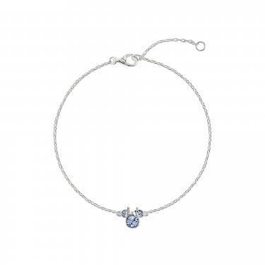 Disney Minnie Mouse CZ December Birthstone Bracelet 0.7 x 0.7cm, 17cm + 2.5cm