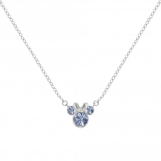 Disney Jewellery Disney Minnie Mouse CZ December Birthstone Necklace 0.7 x 0.7cm, 40-45cm
