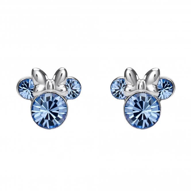 Disney Jewellery Disney Minnie Mouse CZ December Birthstone Stud Earrings 0.7 x 0.8cm