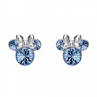 Disney Minnie Mouse CZ December Birthstone Stud Earrings 0.7 x 0.8cm