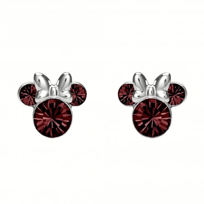 Disney Jewellery Disney Minnie Mouse CZ January Birthstone Stud Earrings 0.7 x 0.8cm