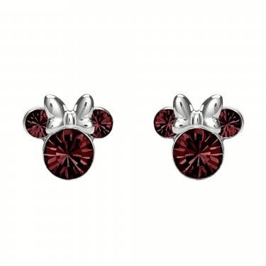 Disney Minnie Mouse CZ January Birthstone Stud Earrings 0.7 x 0.8cm