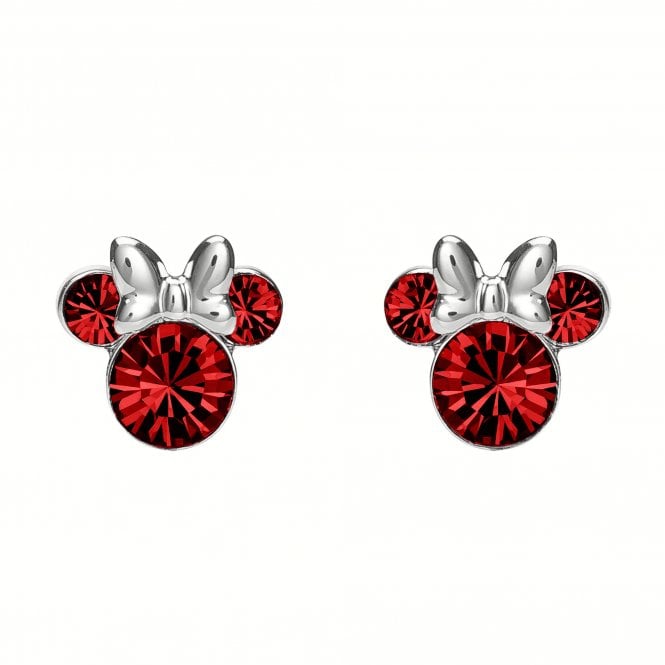 Disney Jewellery Disney Minnie Mouse CZ July Birthstone Stud Earrings 0.7 x 0.8cm