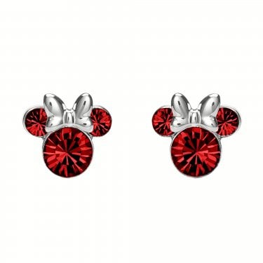 Disney Minnie Mouse CZ July Birthstone Stud Earrings 0.7 x 0.8cm