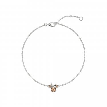 Disney Minnie Mouse CZ June Birthstone Bracelet 0.7 x 0.7cm, 17cm + 2.5cm