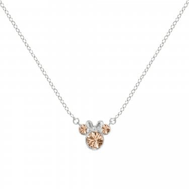 Disney Minnie Mouse CZ June Birthstone Necklace 0.7 x 0.7cm, 40-45cm
