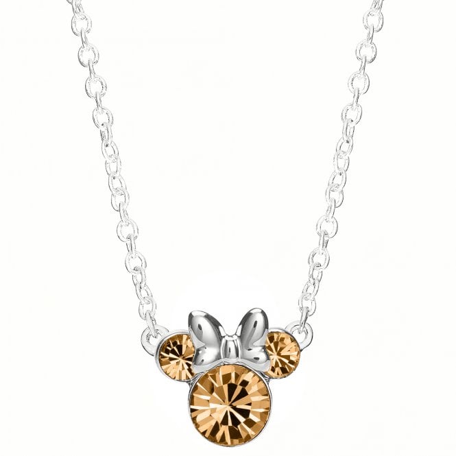Disney Jewellery Disney Minnie Mouse CZ June Birthstone Necklace 1 x 0.9cm, 18