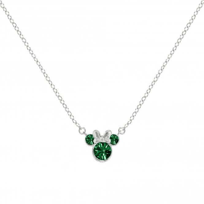 Disney Jewellery Disney Minnie Mouse CZ May Birthstone Necklace 0.7 x 0.7cm, 40-45cm