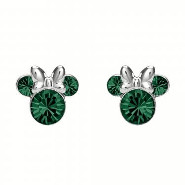 Disney Minnie Mouse CZ May Birthstone Stud Earrings 0.7 x 0.8cm