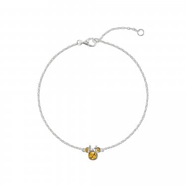 Disney Minnie Mouse CZ November Birthstone Bracelet 0.7 x 0.7cm, 17cm + 2.5cm