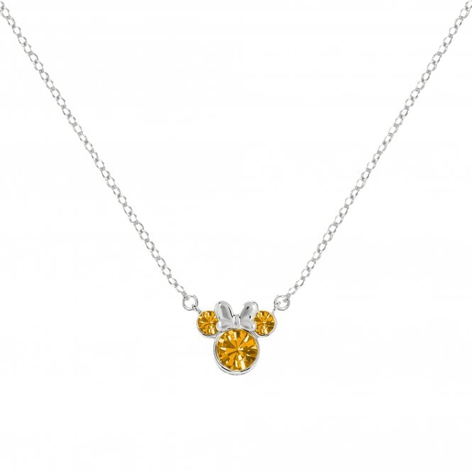 Disney Jewellery Disney Minnie Mouse CZ November Birthstone Necklace 0.7 x 0.7cm, 40-45cm