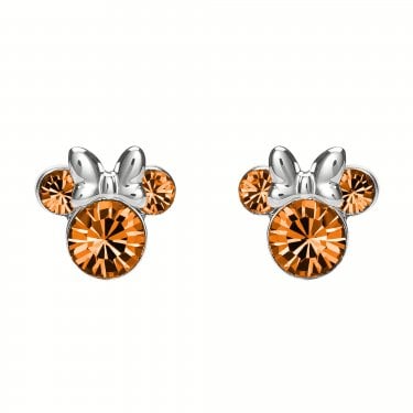Disney Minnie Mouse CZ November Birthstone Stud Earrings 0.7 x 0.8cm