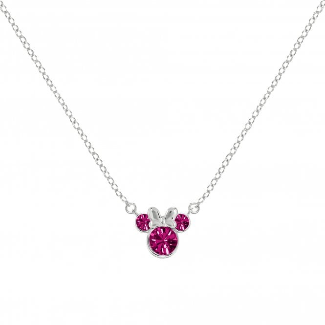 Disney Jewellery Disney Minnie Mouse CZ October Birthstone Necklace 0.7 x 0.7cm, 40-45cm