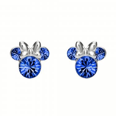 Disney Minnie Mouse CZ September Birthstone Stud Earrings 0.7 x 0.8cm