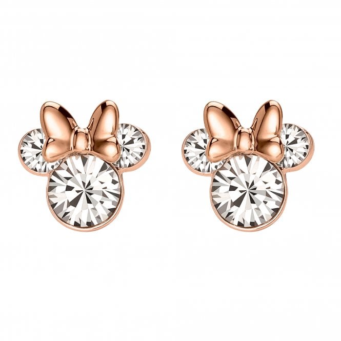 Disney Jewellery Disney Minnie Mouse Rose Gold Tone CZ Stud Earrings 0.9 x 0.9cm