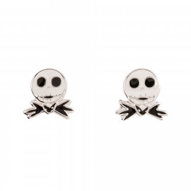 Disney Nightmare Before Christmas Jack Skellington Sterling Silver Enamel Stud Earrings 0.7cm