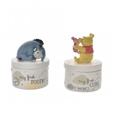 Disney Magical Beginnings Winnie & Piglet 3D Tooth & Curl Pots 105 x 73 x 73mm