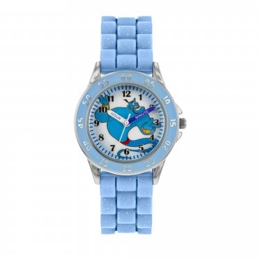 Aladdin Time Teacher Genie Blue Silicone Strap Watch 