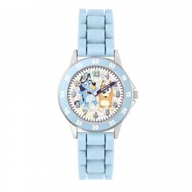 Bluey Time Teacher Blue Silicone Strap Watch