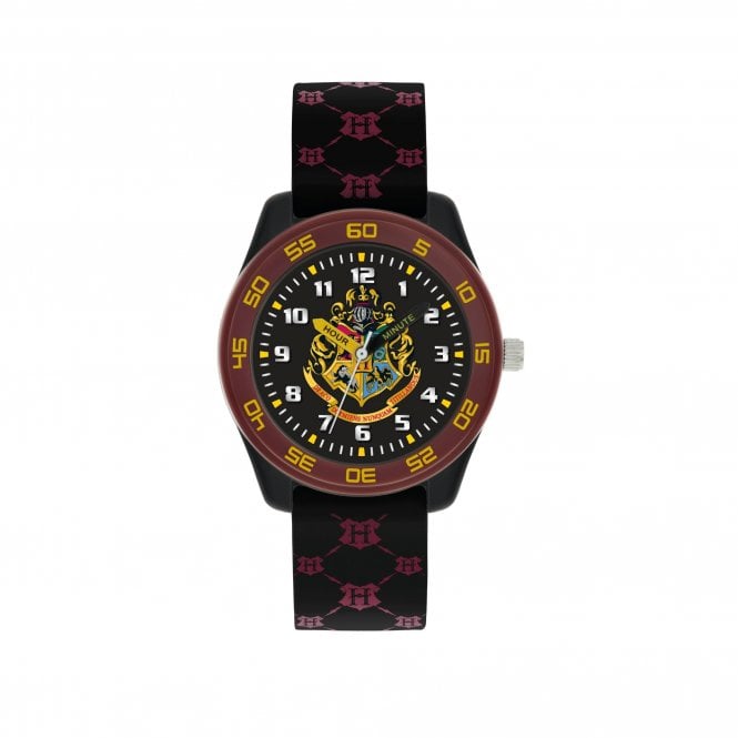 Disney Watches Harry Potter Time Teacher Hogwarts Black Silicone Strap Watch 