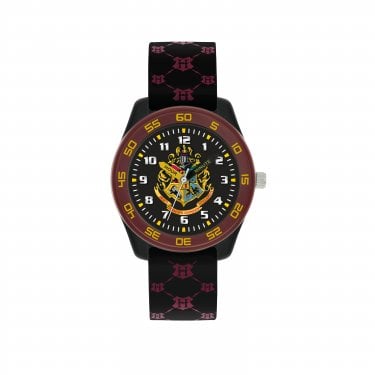 Harry Potter Time Teacher Hogwarts Black Silicone Strap Watch 