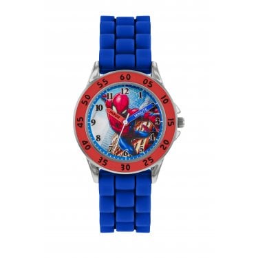 Spiderman Time Teacher Blue & Red Silicone Strap Watch