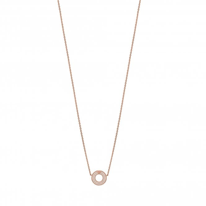 Emporio Armani Jewellery Emporio Armani Key Basics New Donuts Rose Gold Tone Sterling Silver Necklace 1.1x1.1cm, 35cm + 7cm