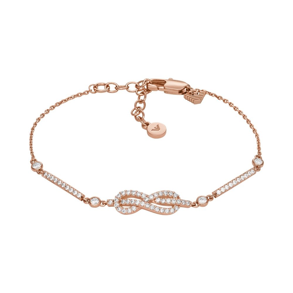 Emporio Armani Jewellery Gold Emporio Armani Sentimental Infinite Love Rose Tone Cz Bracelet 2.1X0.6cm, + 3Cm 16Cm