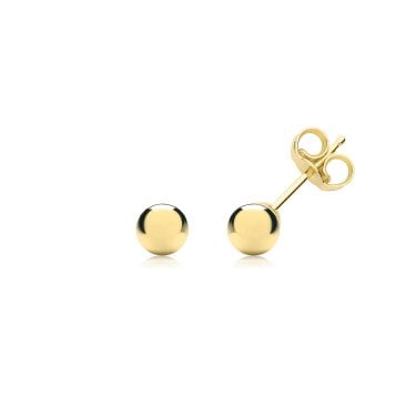 9ct Yellow Gold Ball Stud Earrings 0.4cm, 0.33g 