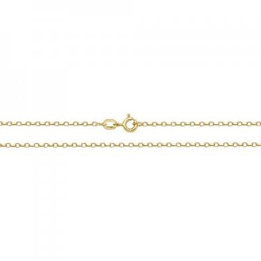 9ct Yellow Gold Faceted Belcher Chain 16 inch