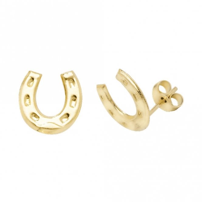 Faith 9ct Gold 9ct Yellow Gold Horseshoe Stud Earrings 0.25g, 0.8cm