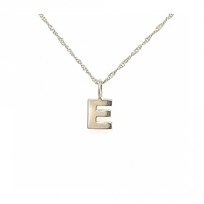 Faith 9ct Gold 9ct Yellow Gold Initial E Necklace 1.15g, 6mm, 16