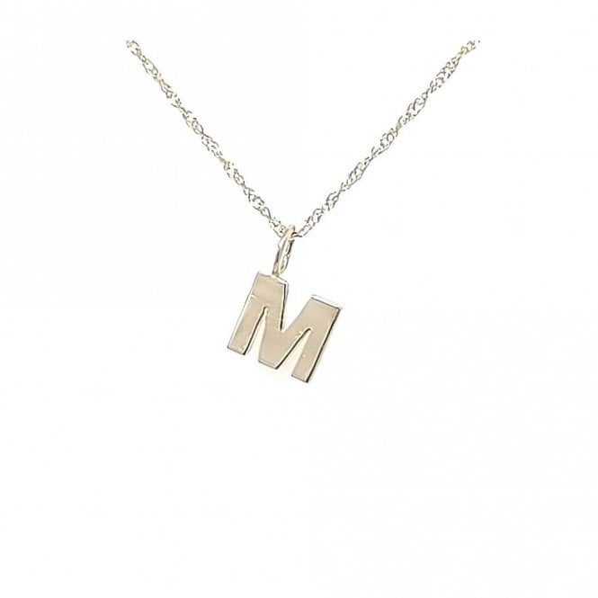 Faith 9ct Gold 9ct Yellow Gold Initial M Necklace 1.15g, 6mm, 16