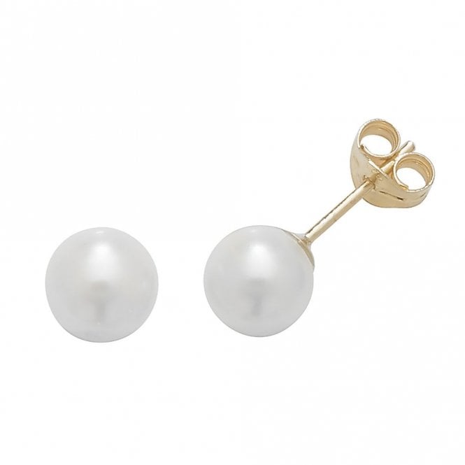 Faith 9ct Gold 9ct Yellow Gold Pearl Stud Earrings 0.25g 6mm