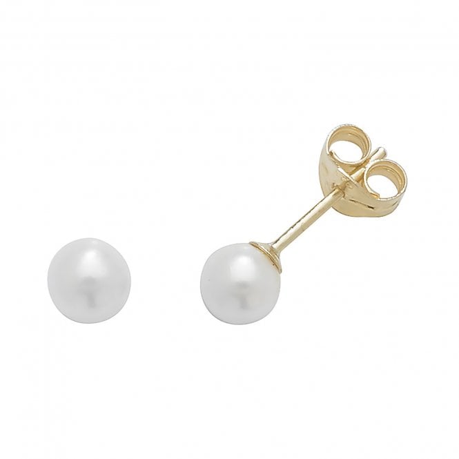 Faith 9ct Gold 9ct Yellow Gold Pearl Stud Earrings 4mm 0.50g