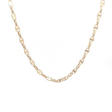 9ct Yellow Gold Semi Solid Marina 18" Chain 2.6mm, 2.55g