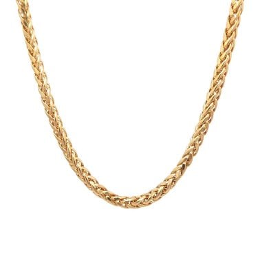 9ct Yellow Gold Semi Solid Triple Spiga 18" Chain 2.7mm, 8.01g