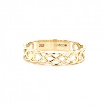 Faith 9ct Gold Celtic Knot Band Ring