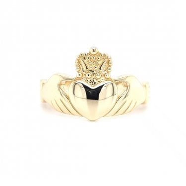 Faith 9ct Gold Large Plain Claddagh Ring