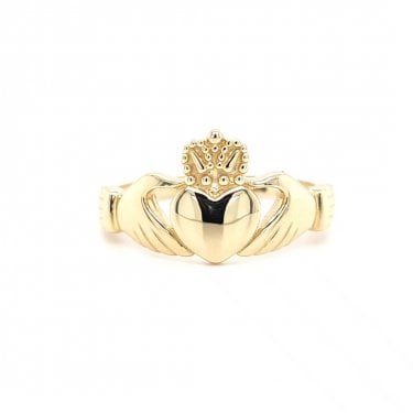 Faith 9ct Gold Medium Plain Claddagh Ring