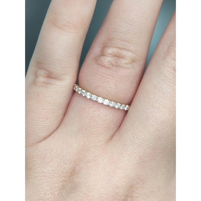 Faith Diamonds 18ct Yellow Gold 0.30ct Total D/E Colour Round Brilliant Cut Claw Set LAB Grown Diamond Certified Ring  