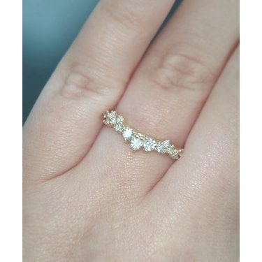9ct Yellow Gold 0.32ct Total D/E Colour Round Brilliant Cut Fancy Set LAB Grown Diamond Certified Ring