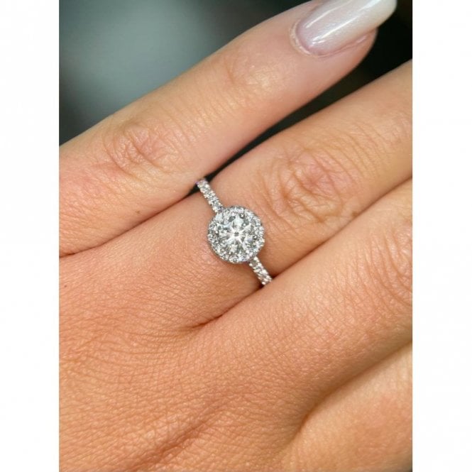 Faith Diamonds Platinum 0.89ct D/E Colour Round Brilliant Cut Solitaire LAB Grown Diamond Certified Ring