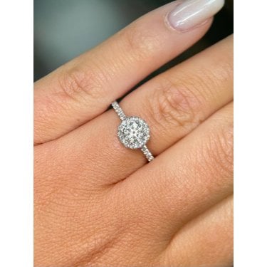 Platinum 0.89ct D/E Colour Round Brilliant Cut Solitaire LAB Grown Diamond Certified Ring