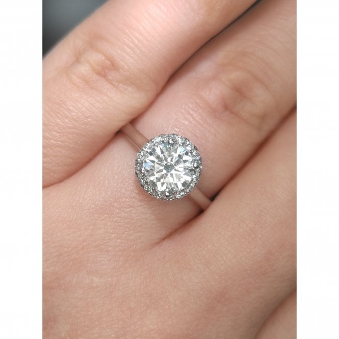 Faith Diamonds Platinum 1.22ct D/E Colour Round Brilliant Solitaire Diamond Ring Certified