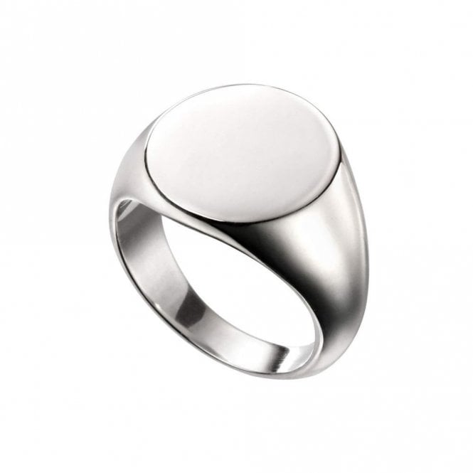 Faith Signet Rings Engravable Sterling Silver Oval Signet Ring
