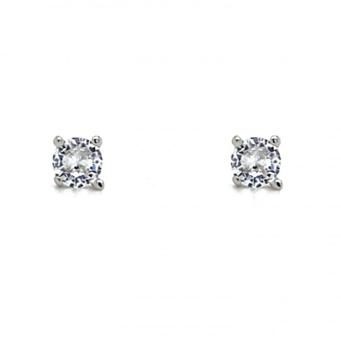 Faith Sterling Silver  4 Claw CZ Stud Earrings 0.3 x 0.3cm