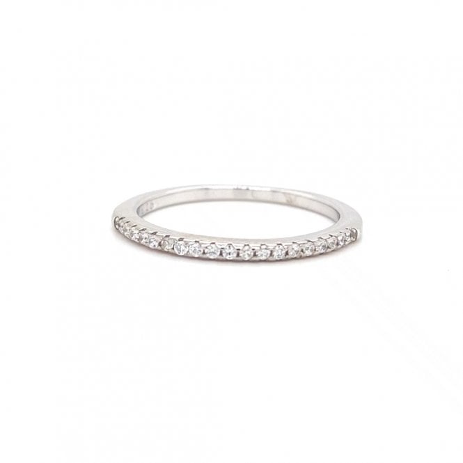 Faith Sterling Silver  CZ Claw Set Half Eternity Style Ring