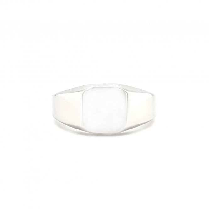 Faith Sterling Silver Faith Gents Sterling Silver Plain Rounded Square Signet Ring