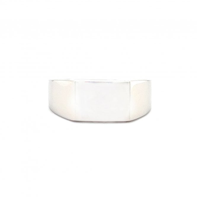 Faith Sterling Silver Faith Gents Sterling Silver Square Plain Signet Ring